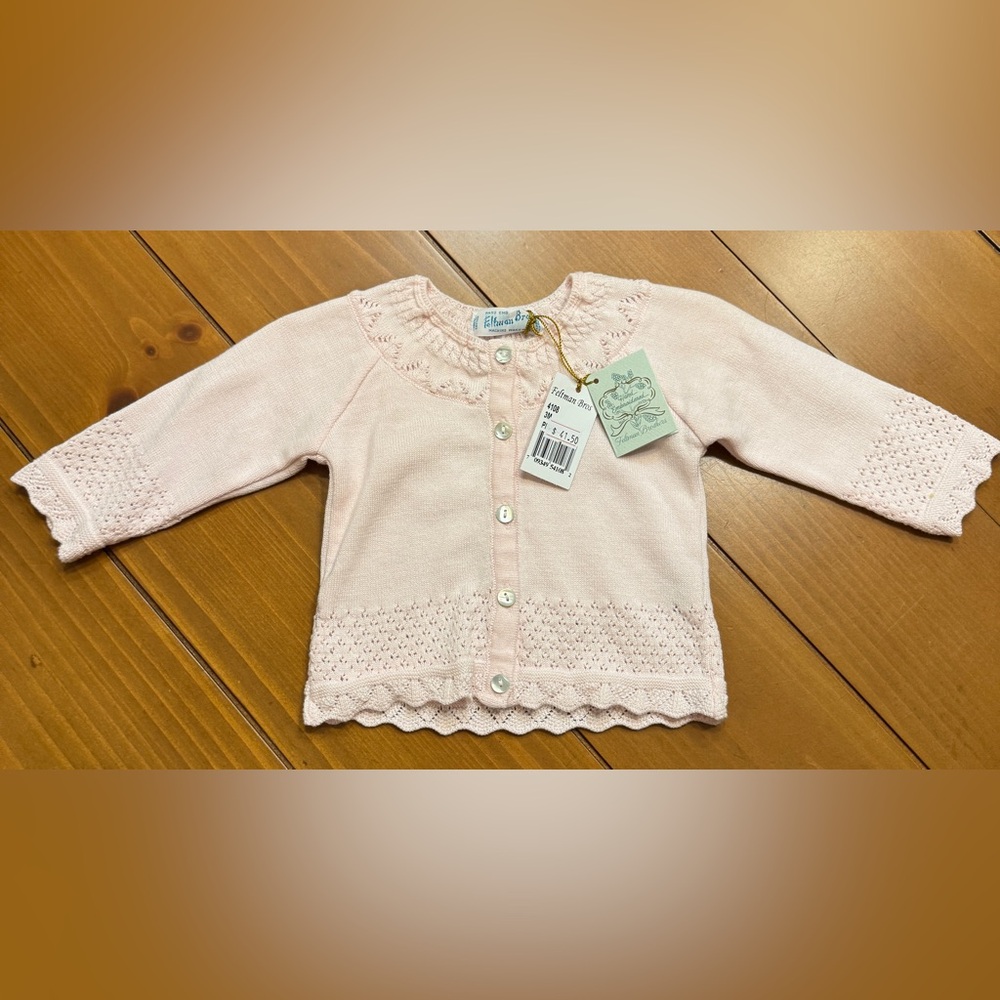 NWT Feltman Brothers Pink Cardigan 3M